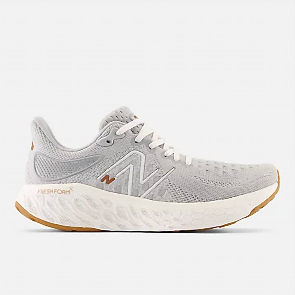 NEW NEW BALANCE women's fresh foam x 1080 v12 running shoe in grey/sea salt/copp